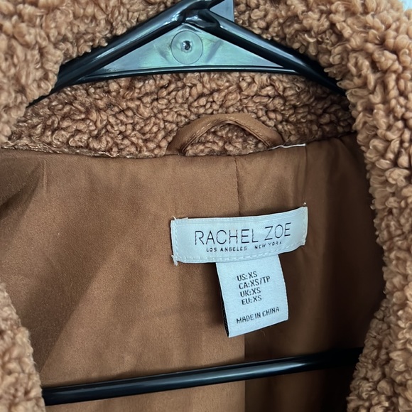Rachel Zoe teddy bear long peacoat jacket - Picture 3 of 5